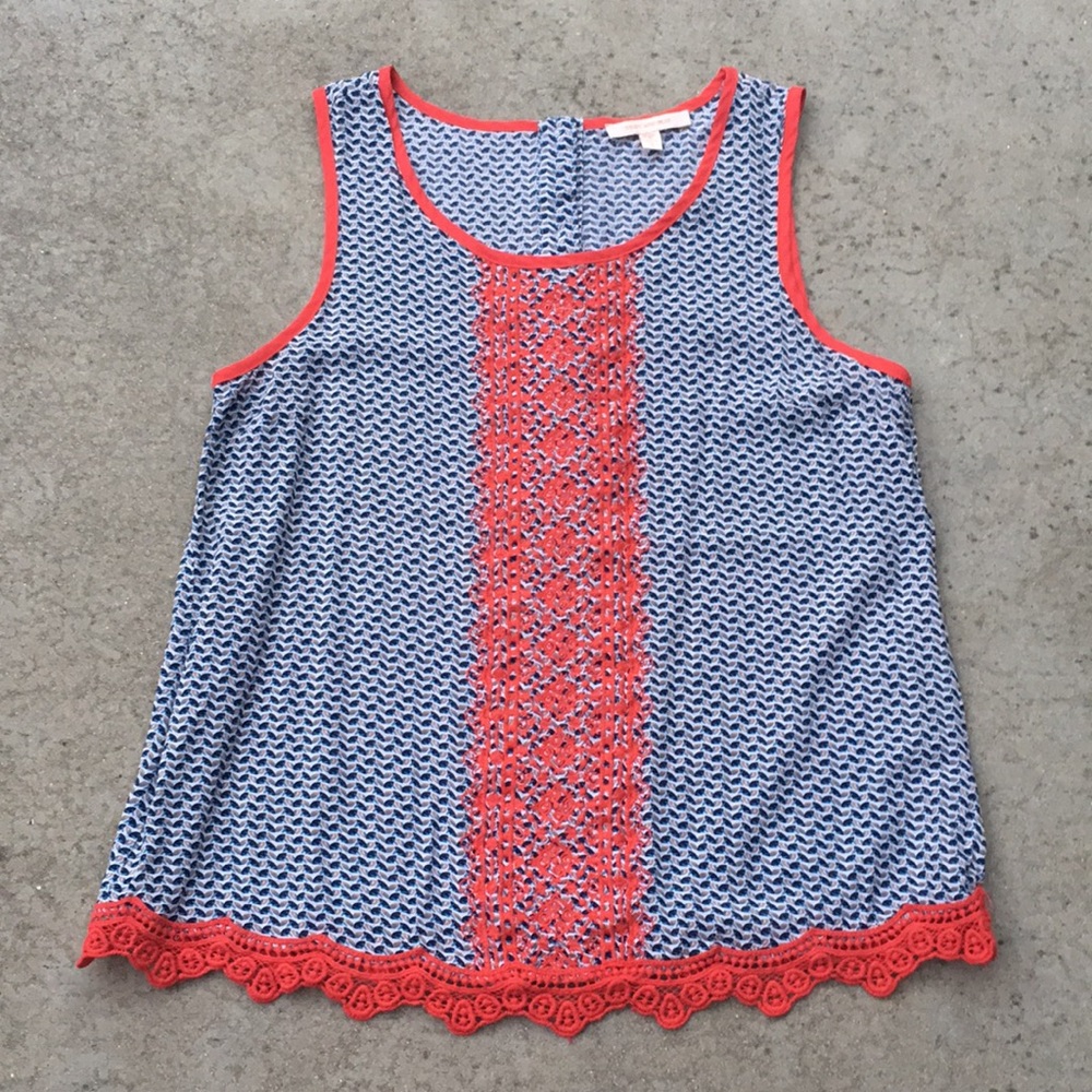 Skies Are Blue Embroidered tank